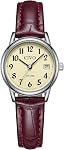 CIVO Montres pour femmes pour petits poignets: Montre de date analogique avec facile à lire chiffres arabes Cadran - Vintage Élégant Etanche en cuir - Cadeaux pour les femmes
