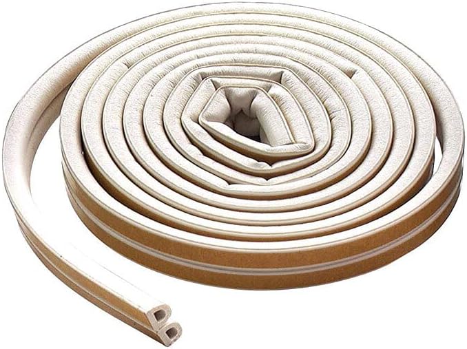 M-D 63628 17' White Extreme Temperature D-Profile Weather Stripping