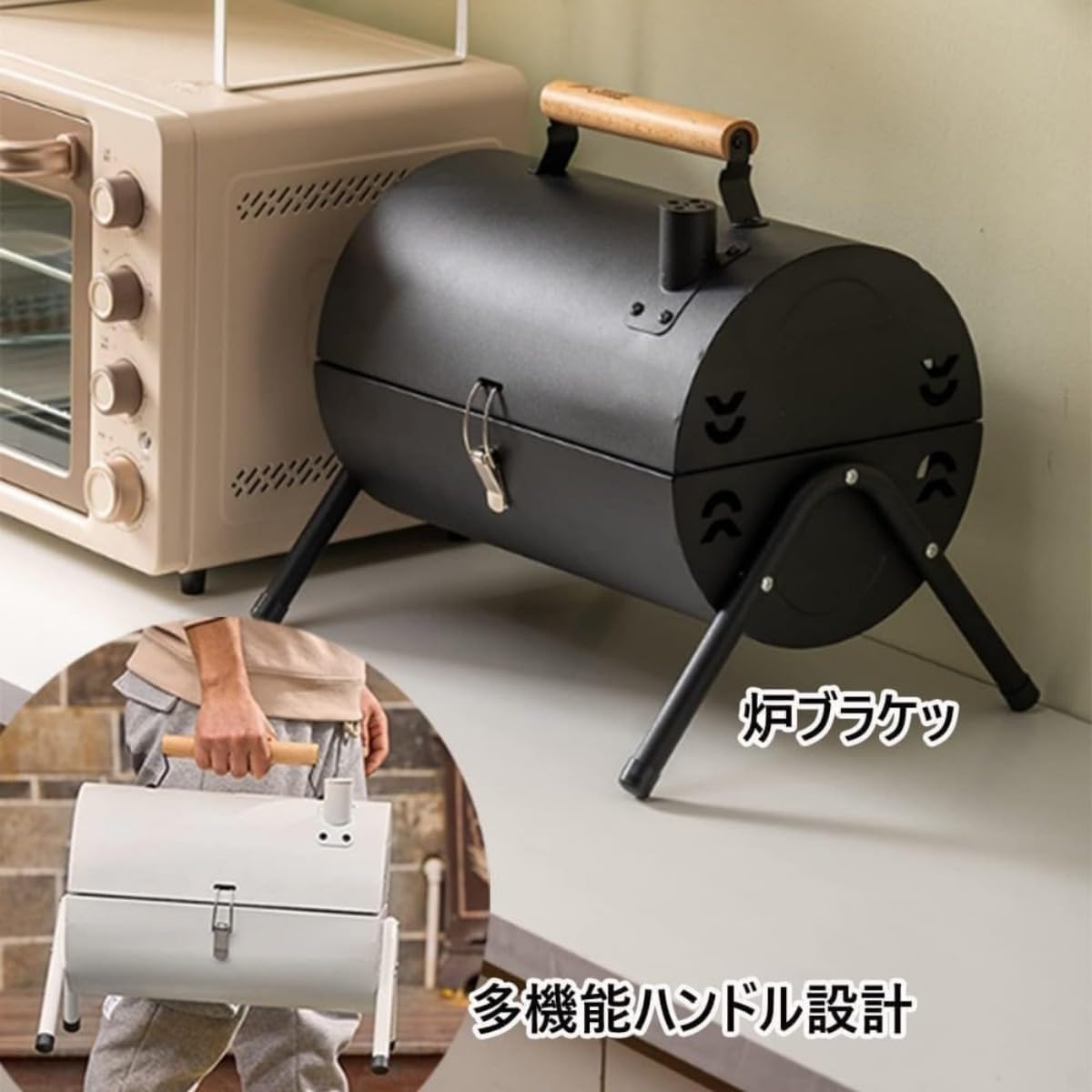 Amazon | Kziazoi バーベキューコンロ 焚き火台 bbq コンロ 鉄板付き