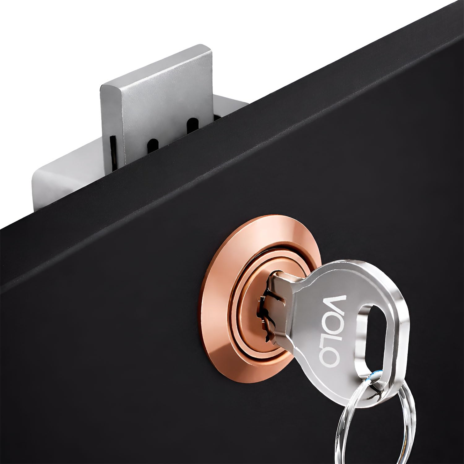 Volo Furniture Cupbord Lock for Drawers and cabinets, Cupboard/Cabinet/Safety/Wardrobe/Furniture almirah Lock for Home and Office (35mm, Rose Gold)-image-18