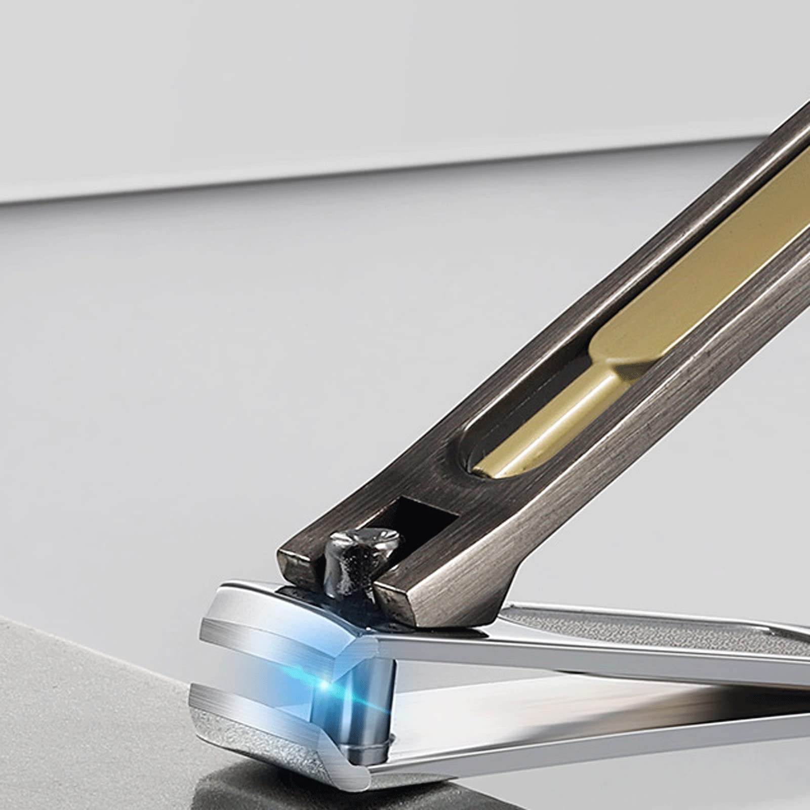 Cortaúñas de cabeza plana de acero al carbono grueso, cortador profesional para adultos, cortaúñas grandes, herramienta ergonómica de manicura