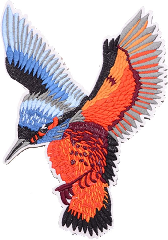 23x20 cm/9x8 inches Patches Pack Hand Iron On Sewing On Embroidered Patch Clothes Stickers Garment DIY Apparel Appliques Decal Sticker ( Hummingbird)