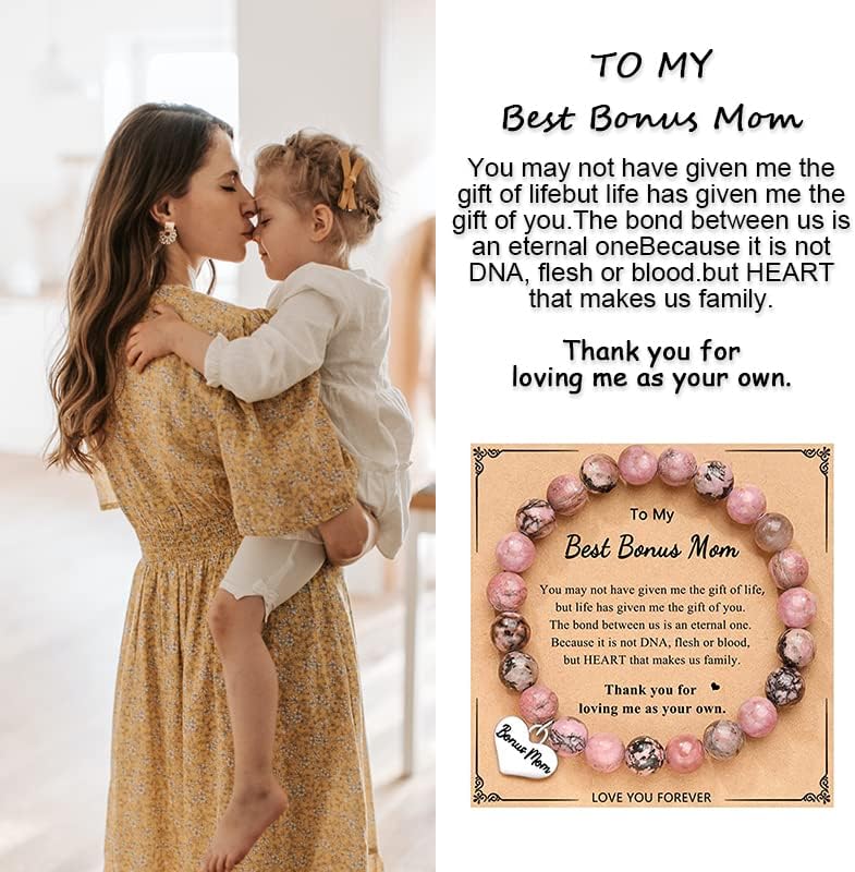 Kilener Bonus Mom & Stepmom Gifts: Beaded Bracelet for Mothers Day, Step Mom, Stepmother, Thank You Gift for Mother in Law - Image 6