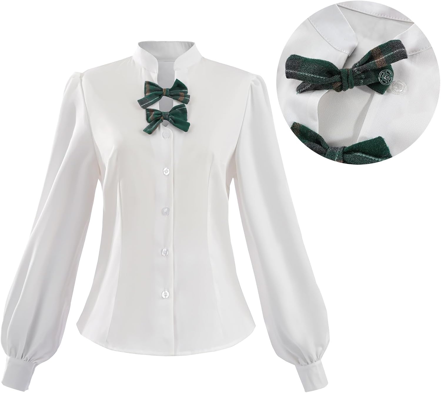 LTAKK Victorian Dress for Women Plaid Edwardian Renaissance Dresses Vintage Tartan Skirt - Image 3