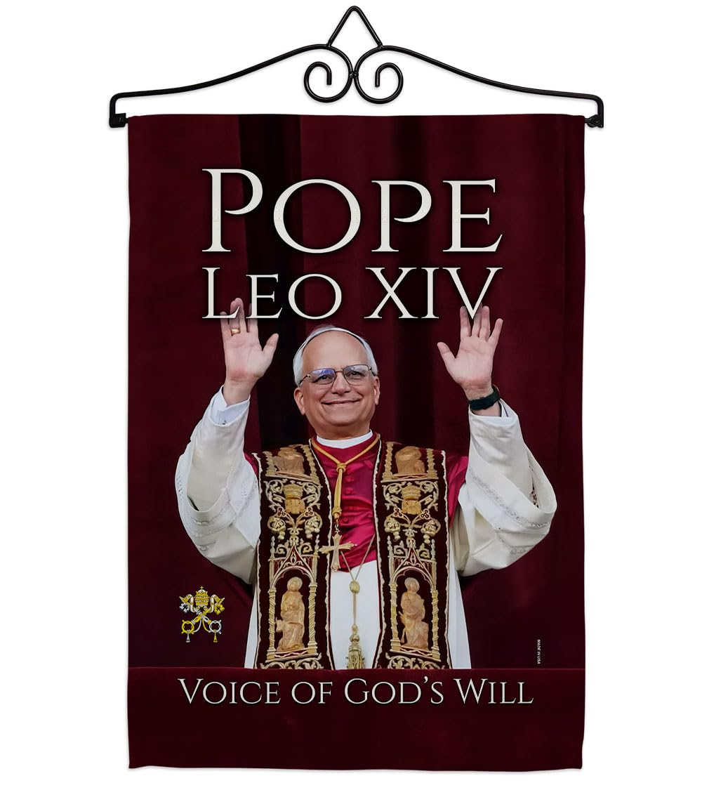 Pope Leo XIV New Era Wall Decor Canvas Tapestry Vatican Memorabilia Catholic Poster Church Bishop of Rome Picture Home Decorations American Papal Print Yard Sign Door Textile Roman Religious Gifts