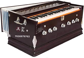 7 Stopper Best Harmonium, Double Bellow, 39 Key, Two Reed(Bass-Male),3 1/4 Octave With Free Carry Bag For Professionals And Begineers
