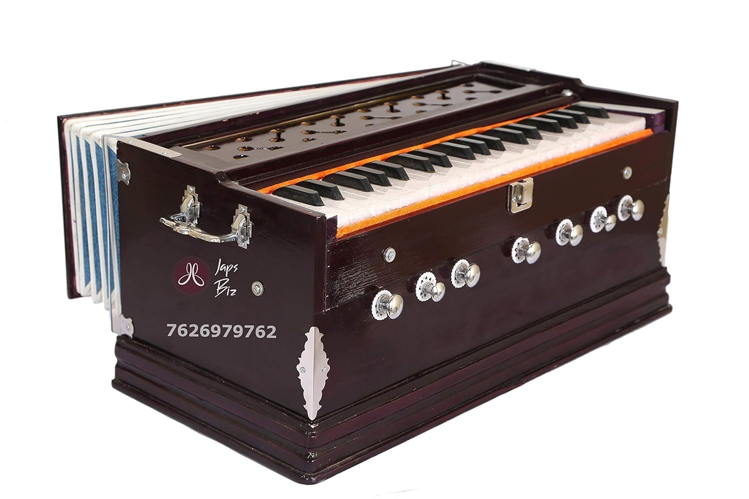 7 Stopper Best Harmonium, Double Bellow, 39 Key, Two Reed(Bass-Male),3 1/4 Octave With Free Carry Bag For Professionals And Begineers-image-46