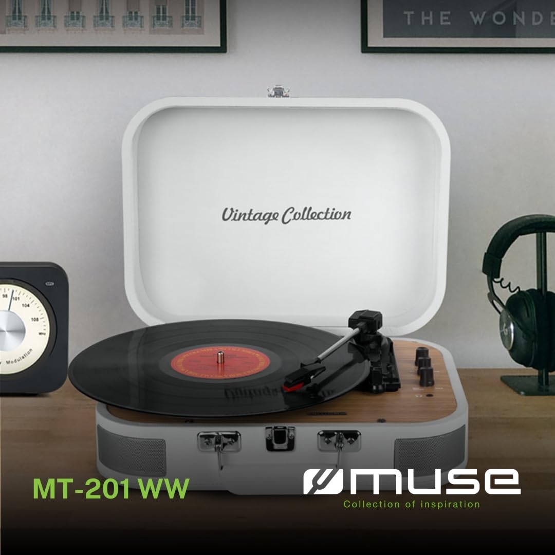 Muse MT-201 WW Plato Estereo Blanco