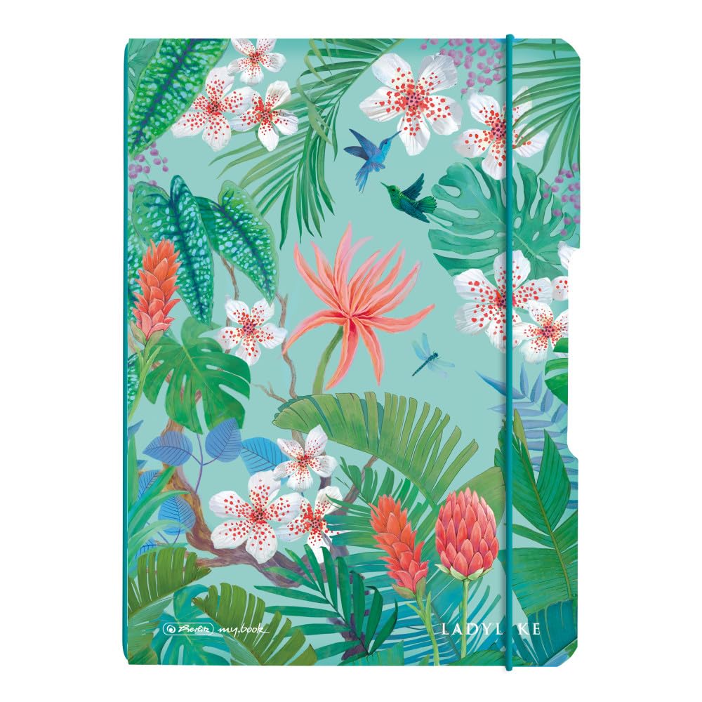 Herlitz Flex Notebook A5 40 Sheets Dotted Ladylike Jungle Design