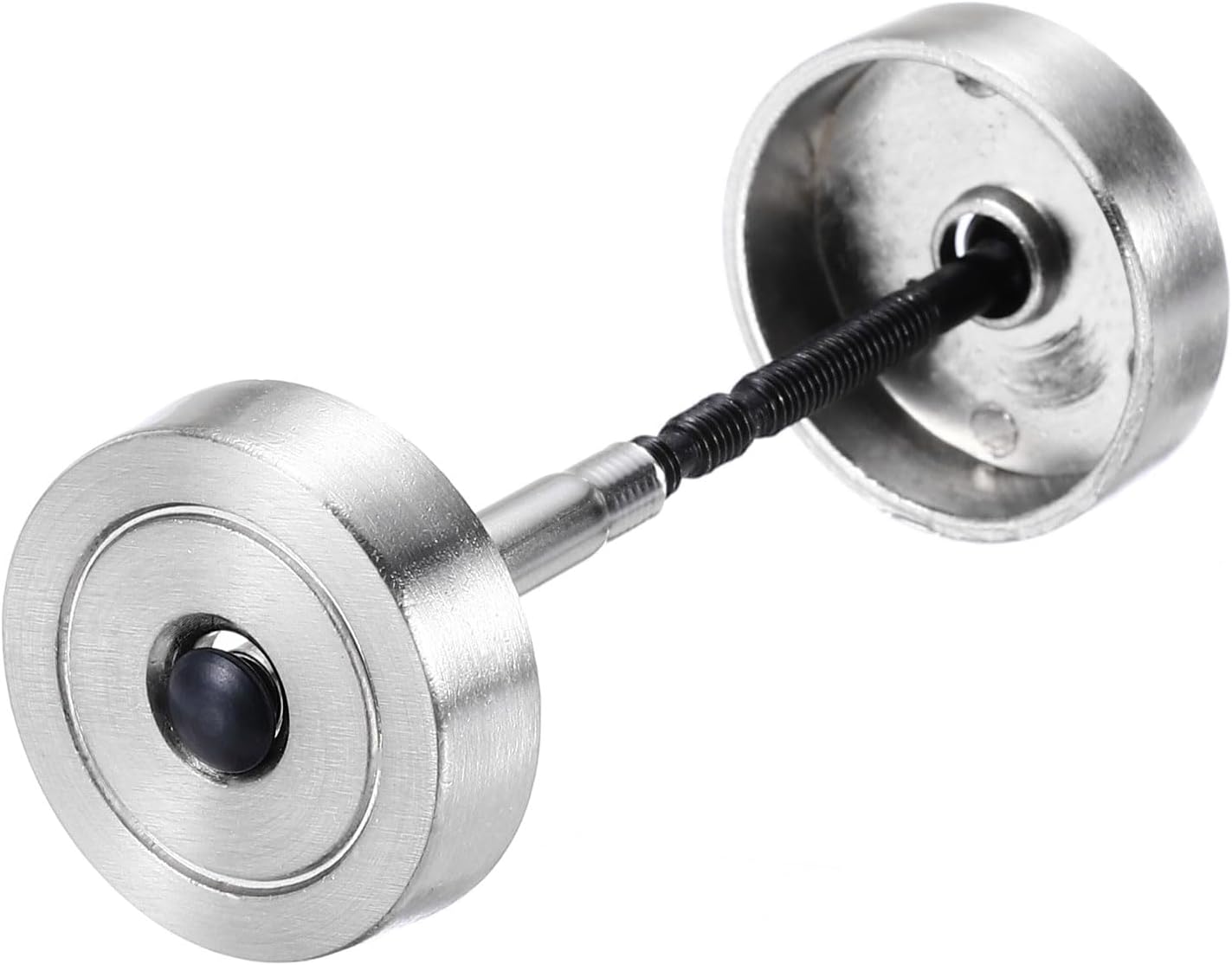 PATIKIL Door Hole Cover Plate, 1-1/5 Inches Zinc Alloy Circle Deadbolt Cover Plate Door Reinforcement Plate for Door Hole Filling (Silver)