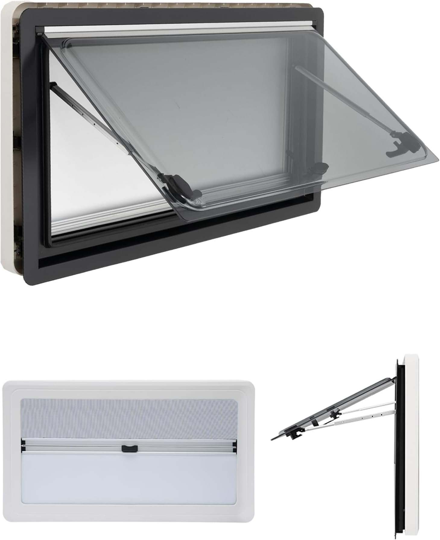 Tende Parasole Finestre Camper Finestra Scorrevole Per Camper - Vetro Temperato 4mm, Misura L500 X H300mm, Per Spessore Parete 31-36mm Finestra Antipioggia Camper - Foto 9