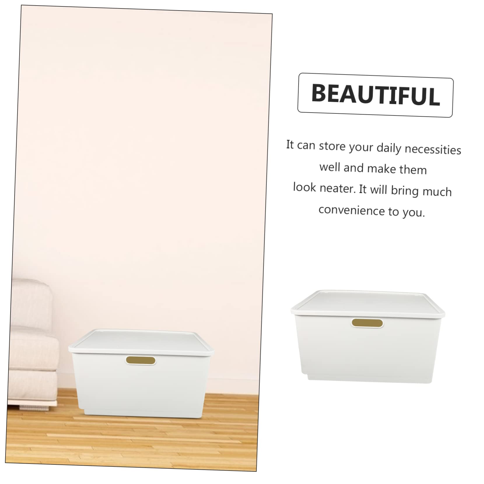 PRETYZOOM Boîte de Rangement Plastique Portable avec Couvercle Organisation Maison et Rangement Objets Petits