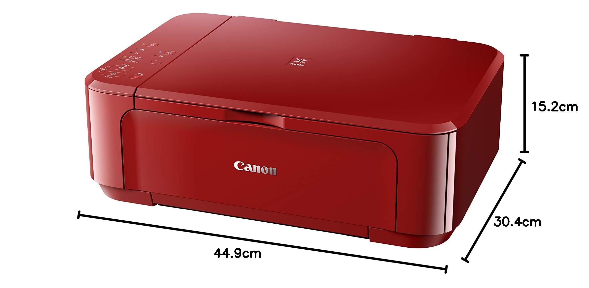 Canon Pixma MG3650S Impresora Multifunción 3 en 1, Sistema de Inyección de Tinta, Impresión, Escaneo y Copia, WiFi, Impresión a Doble Cara, Cartuchos Fine, Alimentación de Papel Frontal, Rojo