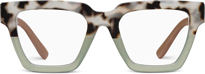 Peepers by PeeperSpecs womens Favorite Things Take a Bow Oversized Square Blue Light Blocking Reading Glasses