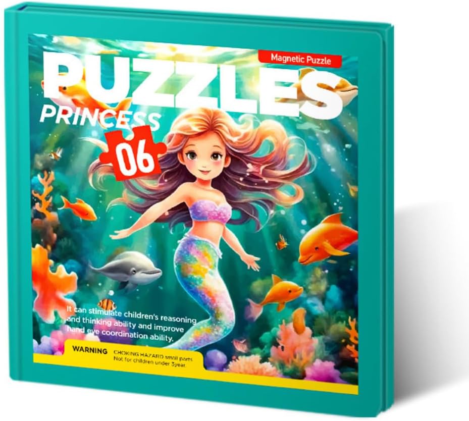 Educational Magnetic Puzzle – Kids Toys for 3+ Years Old Kids Puzzle Book Intelligence Development Focus Montessori Educational Toys Perfect for Travel Gifts and Distributions (Princess) Educational Magnetic Puzzle – Kids Toys for 3+ Years Old Kids Puzzle Book Intelligence Development Focus Montessori Educational Toys Perfect for Travel Gifts and Distributions (Princess)