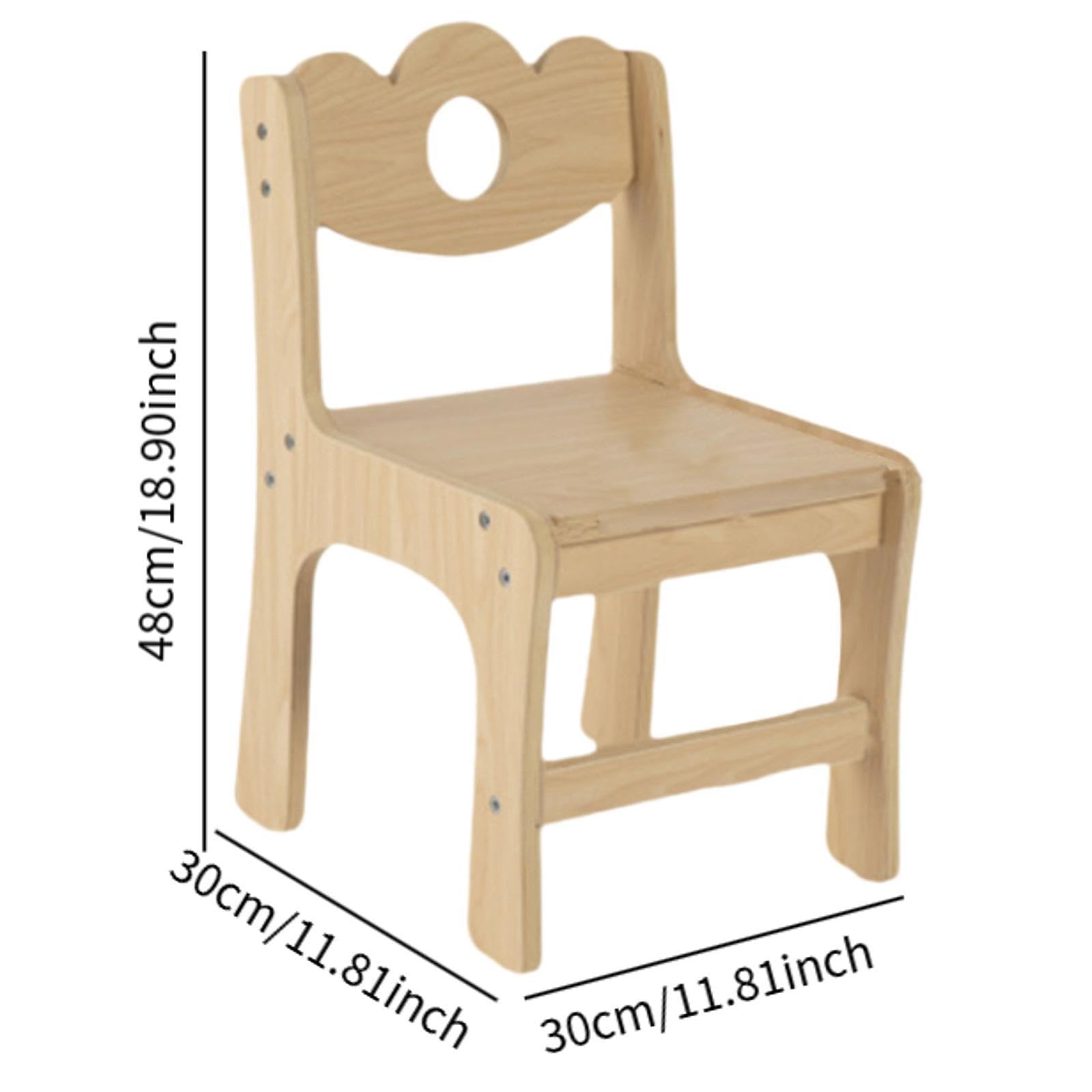 Sedia per Bambini in Legno per Tavolo Sedia in Legno Senza Braccioli per Ragazzi della Scuola