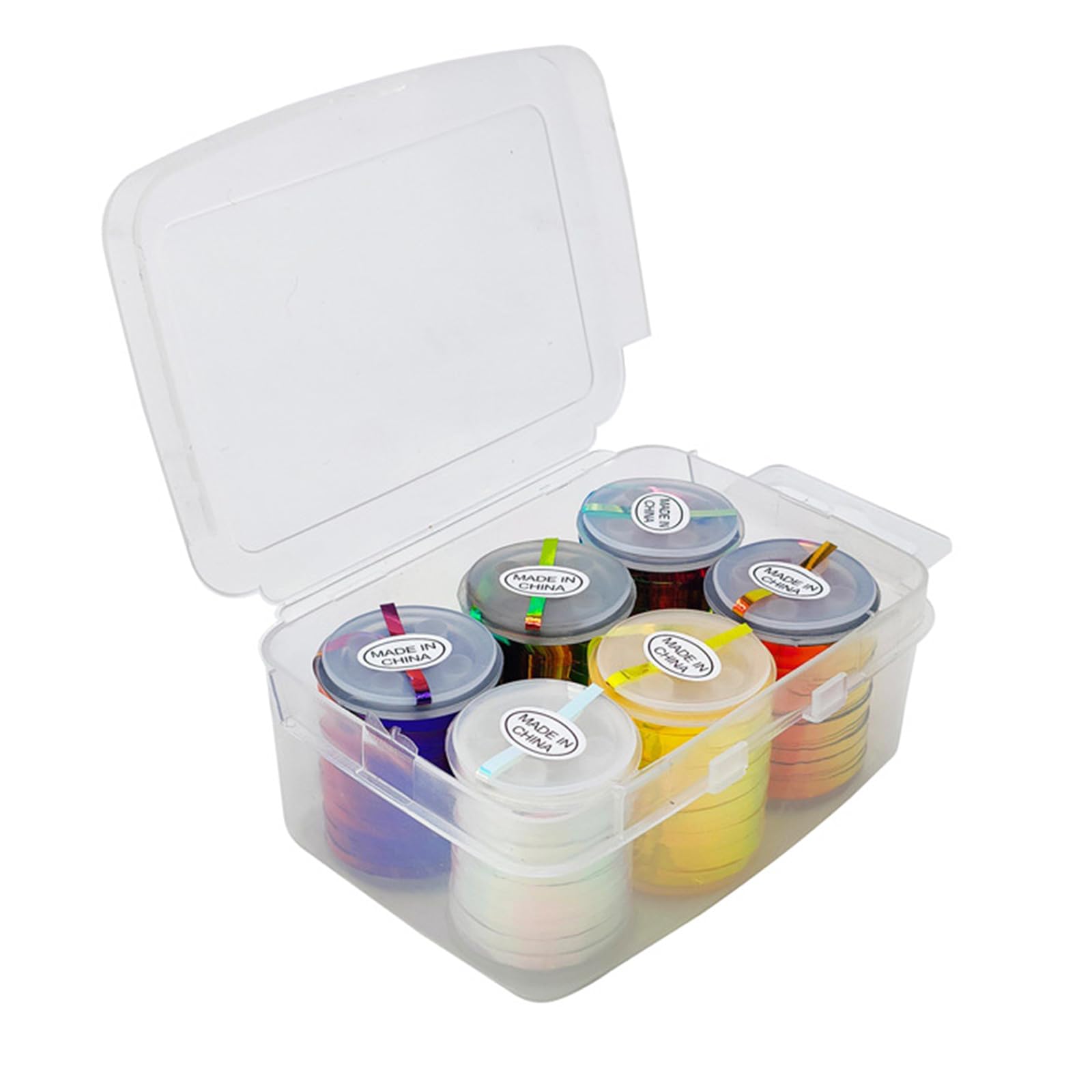 Kalttoy Fly Tying Wire Accessories Tinsel Line Fly Fishing Lure Making Supply Multiple Color Tinsel Thread Tying Starter Set with Thread