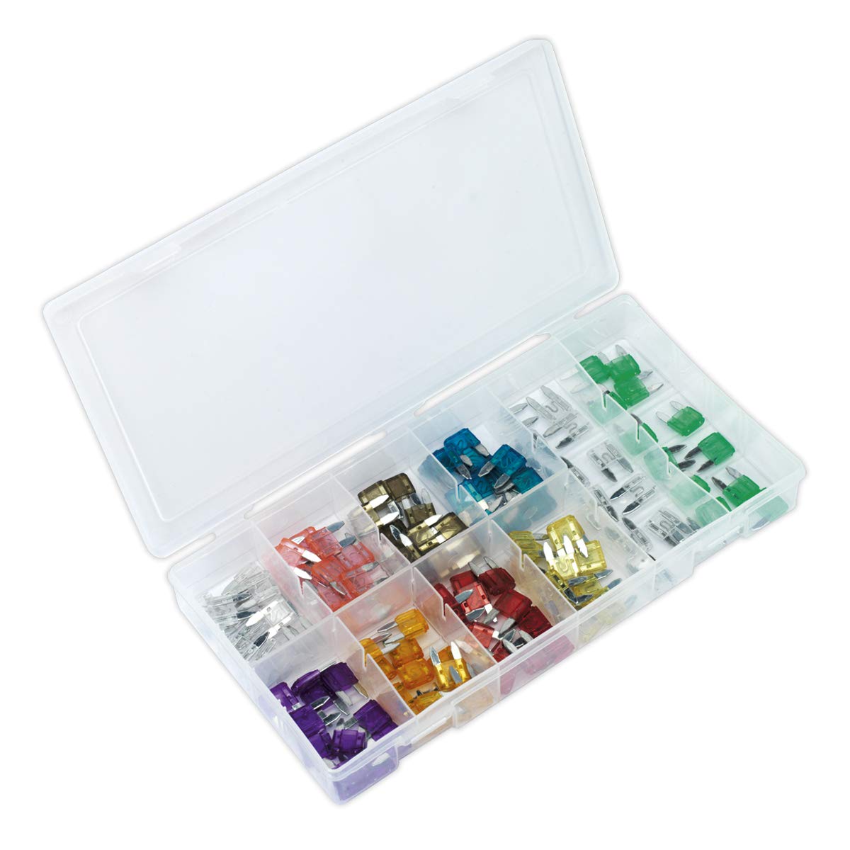 Sealey Automotive Mini Fuse Assortment 100 Piece Automotive Fuses Assortment Set
