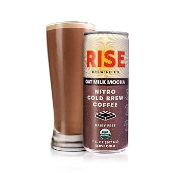 Rise Brewing Co, Coffee Nitro Cold Brew Mocha Latte Organic, 7 Fl Oz
