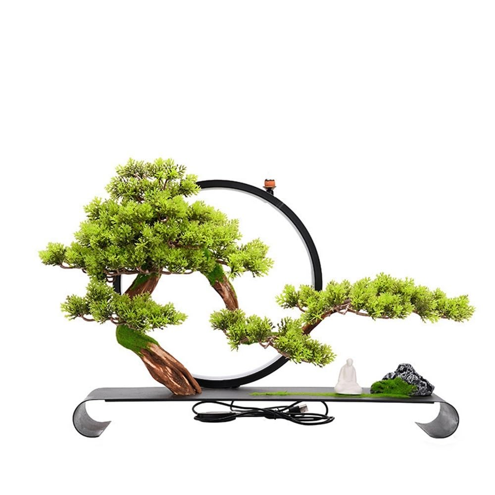 HCZKIUJY Bonsai Artificial Bonsai Tree Plants Decoration Chinese Style Fake Plants Living Room Porch Soft Decoration Plant