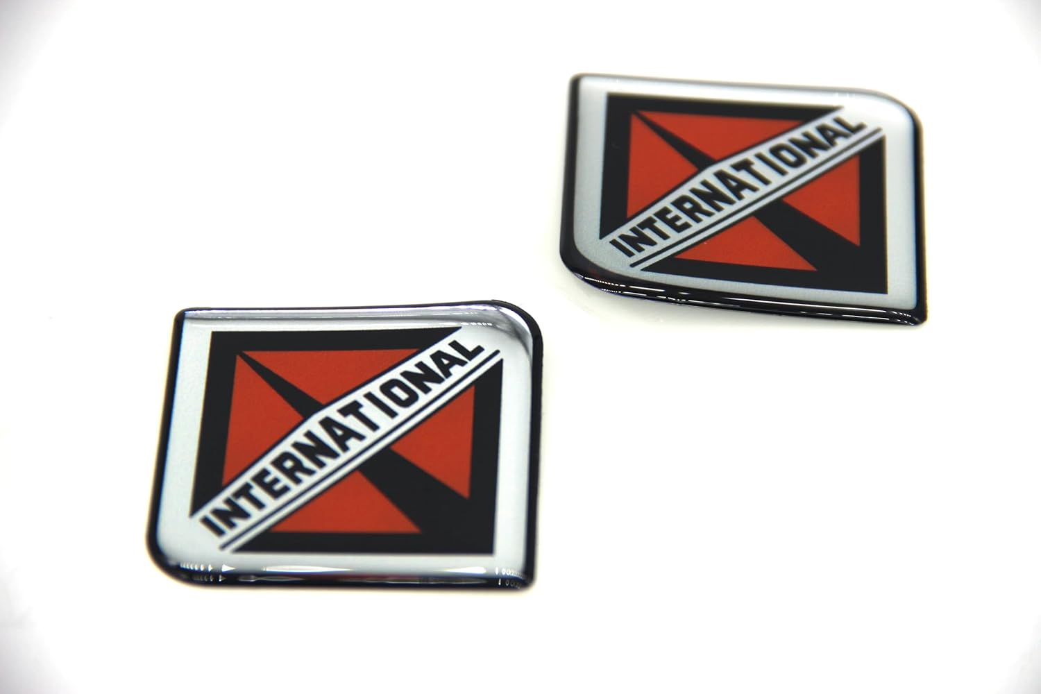 Side Door Emblem Decal 2.5" Wide Resin Adhesive Set 2X Compatible with International Prostar Durastar Workstar Trucks Accessories