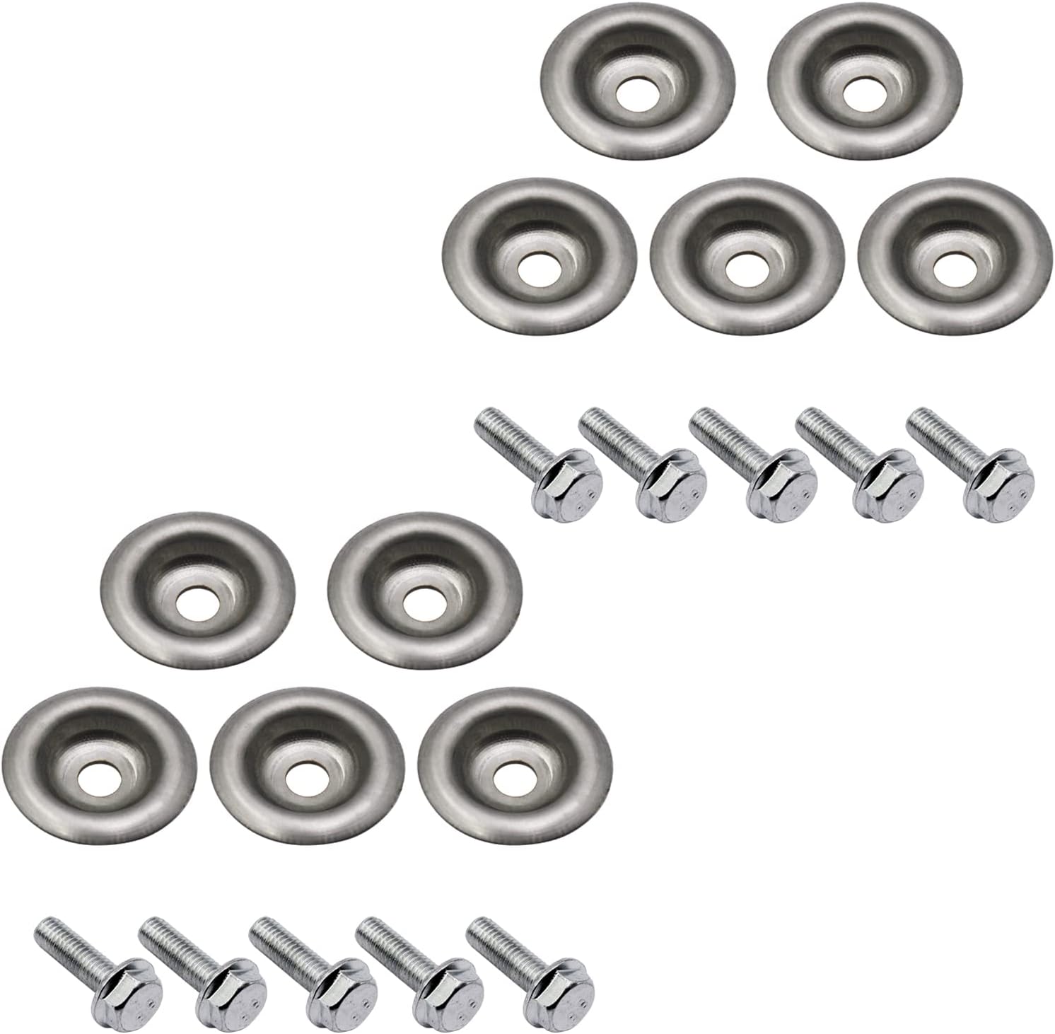 10PCS UTV Skid Plate Washer and Bolt Kit Compatible with Polaris RZR 570 800 900 1000 XP Ranger General RS1 Replacement 7556065 7518529