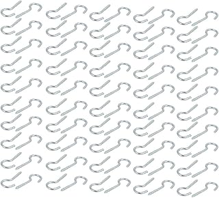 New Lon0167 5.5mm Opening Width 30mm Length Zinc Plated Self-Tapping Cup Screw Hook 100pcs(5,5mm Ã–ffnungsbreite 30mm LÃ¤nge Verzinkter selbstschneidender Cup-Schraubhaken 100er