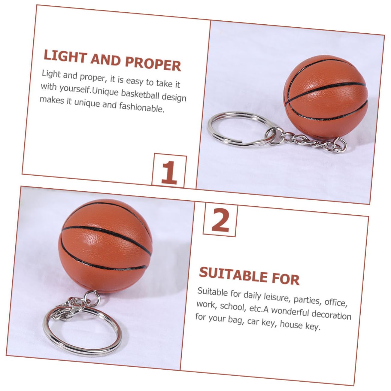 INOOMP Pendente di simulazione di pallacanestro uffizi borse taschen portachiavi da basket creativo decorazioni di pallavolo portachiavi di basket di simulazione mini portachiavi pu