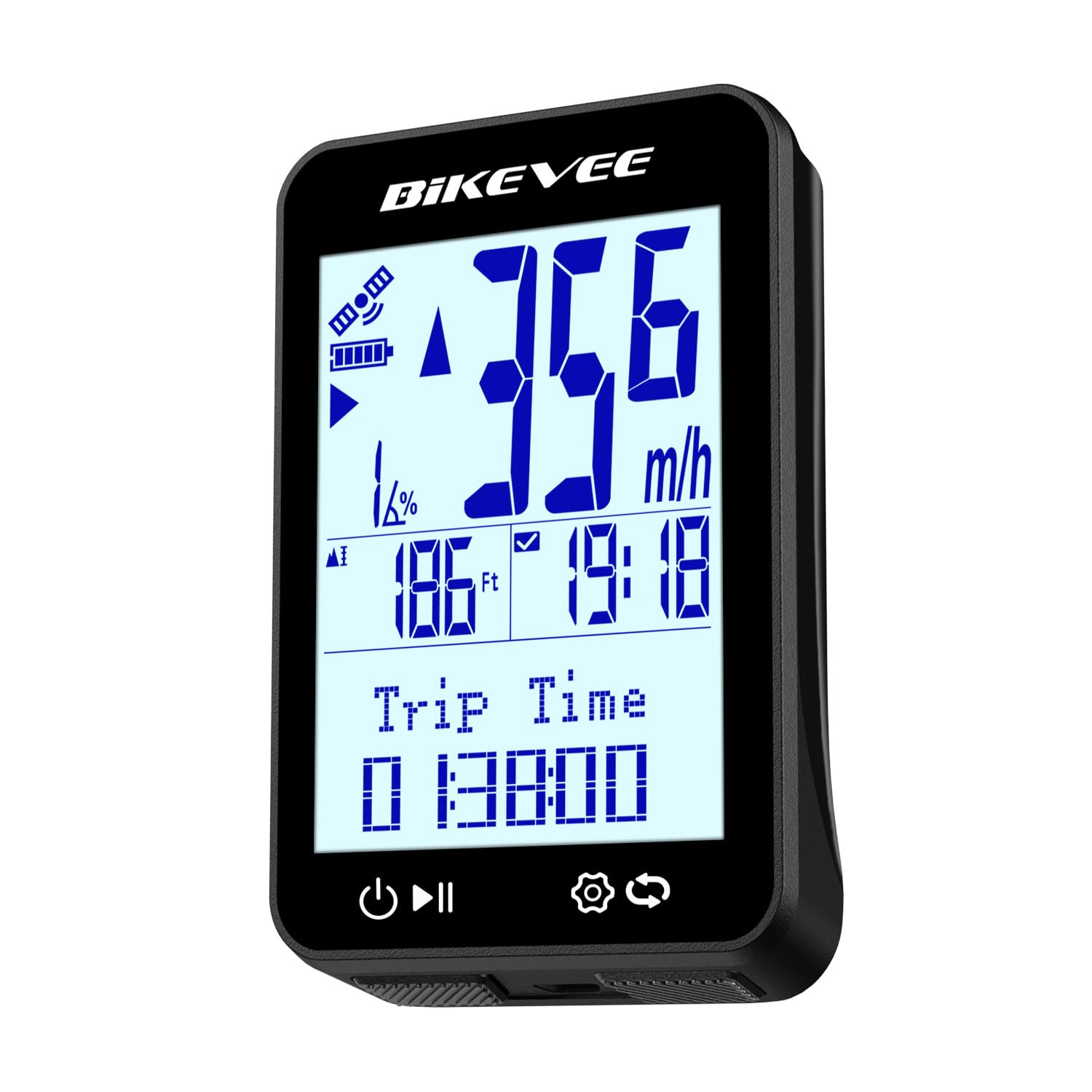 Komputer rowerowy GPS, bezprzewodowy, tachometr rowerowy z aplikacją Bluetooth i 12 językami, wodoszczelność IPX7, automatyczne podświetlenie, wyświetlacz FSTN 2,4 cala