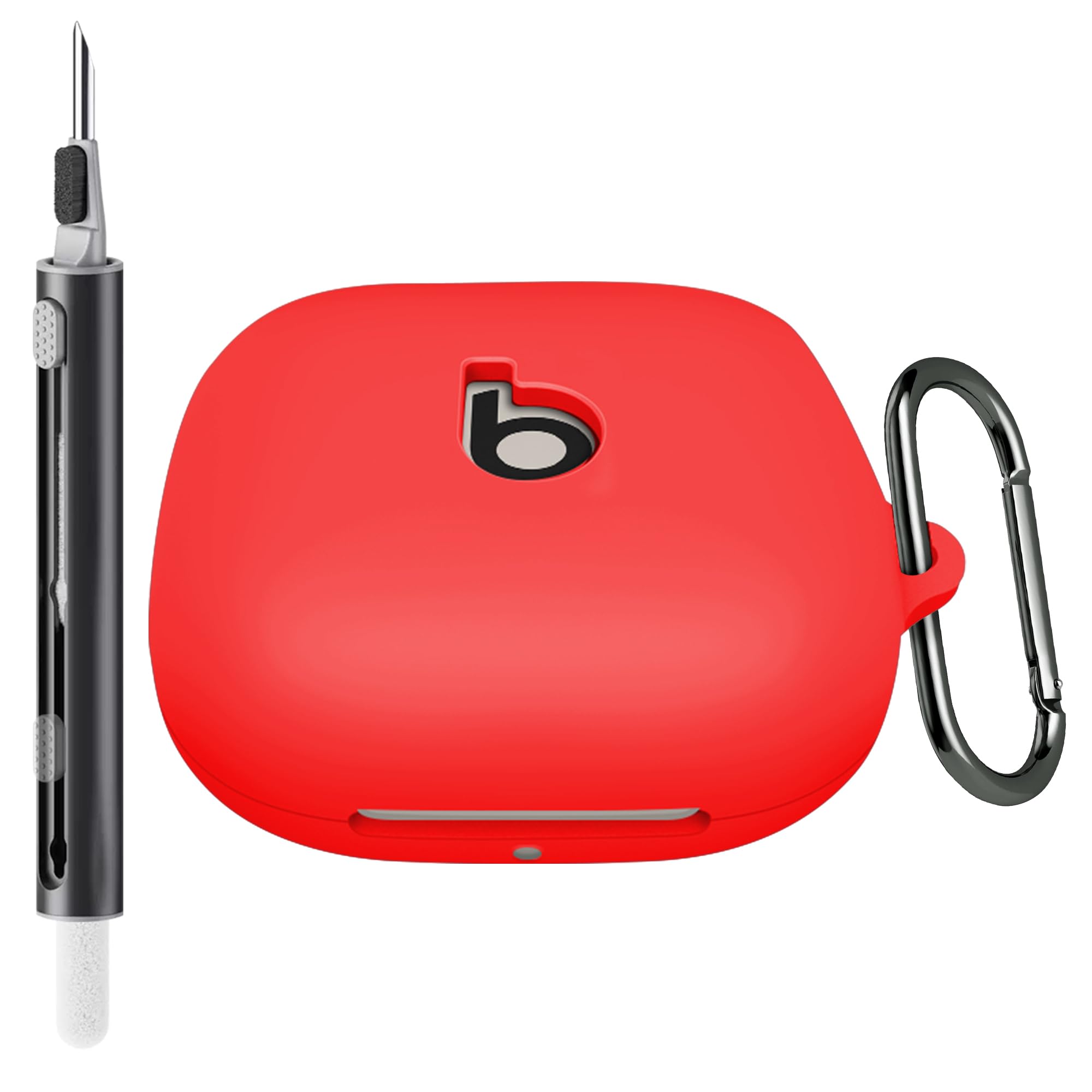 Seltureone Compatible with Beats Powerbeats Pro 2 Case with Cleaning Kit and Carabiner, Soft Silicone Protective Case Cover Compatible with Powerbeats