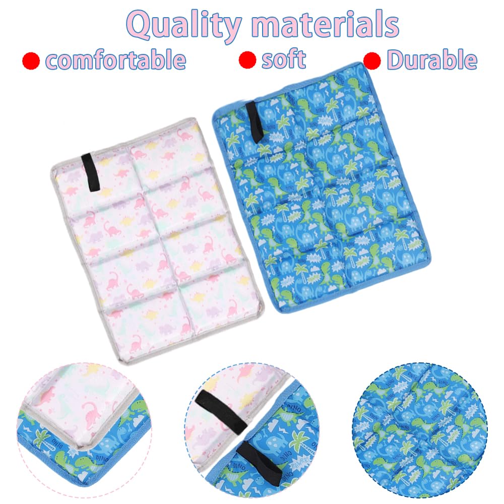 Anyingkai 2 Stück Sitzkissen Outdoor Faltbar, Sitzunterlage Outdoor Kinder, Sitzkissen Wandern Wasserdicht mit 2 Aufbewahrungstasche, Für Spielplatz Camping Wandern Picknick