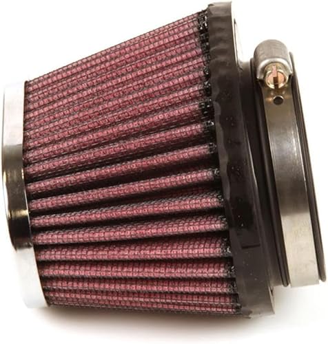 Miniatura 4 de K&N Filtro de entrada de aire universal con abrazadera alto rendimiento, Premium, Filtro de aire de repuesto Diámetro de la brida 2.125 pulgadas,