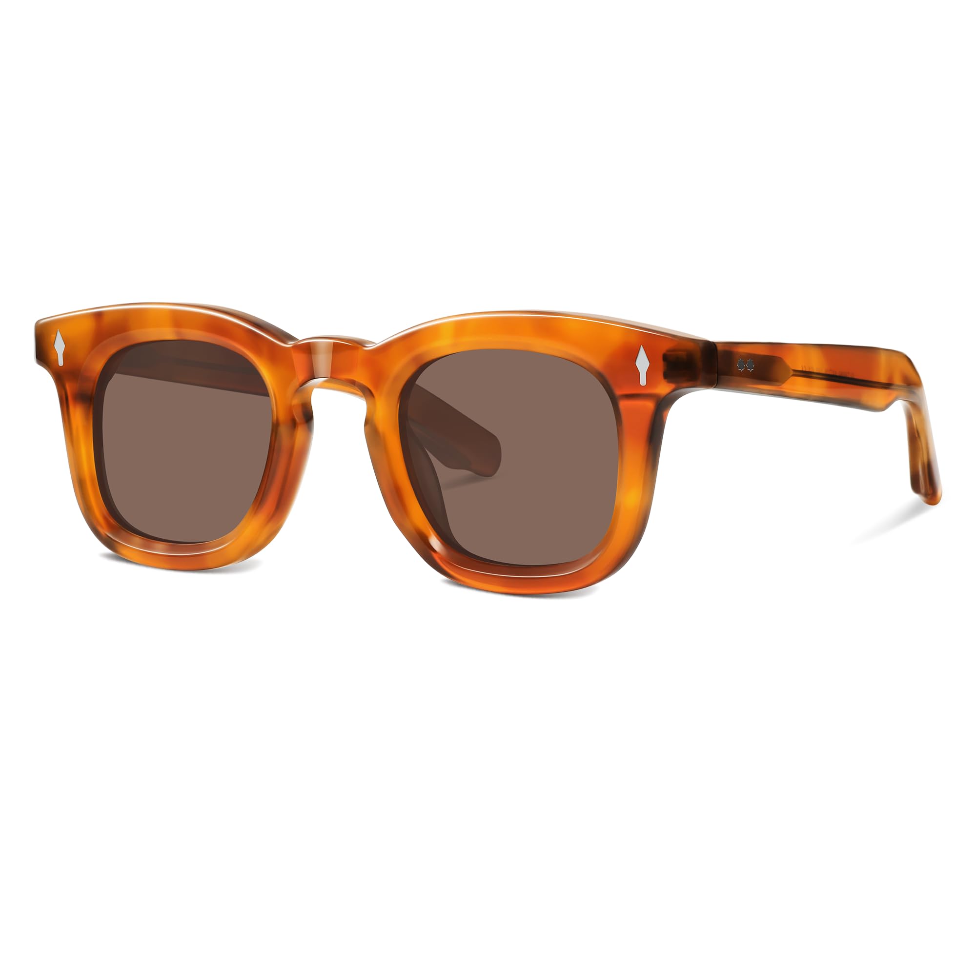Square Polarized Acetate Sunglasses for Women Vintage Womens Sunglasses Trendy Lightweight Frame