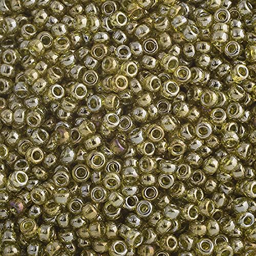 Miyuki Seed Bead 15/0 APX.22g - Transparent Golden Olive Luster Japanese Glass Seed Beads
