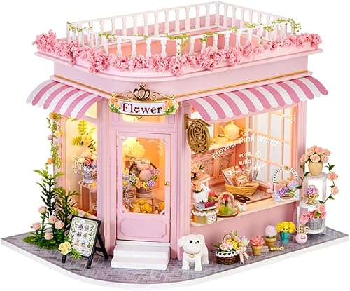 Miniatura 8 de TuKIIE Kit de muebles de casa de muñecas en miniatura, a escala 1:24, accesorios para casa de muñecas de madera, a prueba de polvo y movimiento