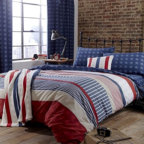 Housse de Couette Étoiles et Rayures Catherine Lansfield Cover