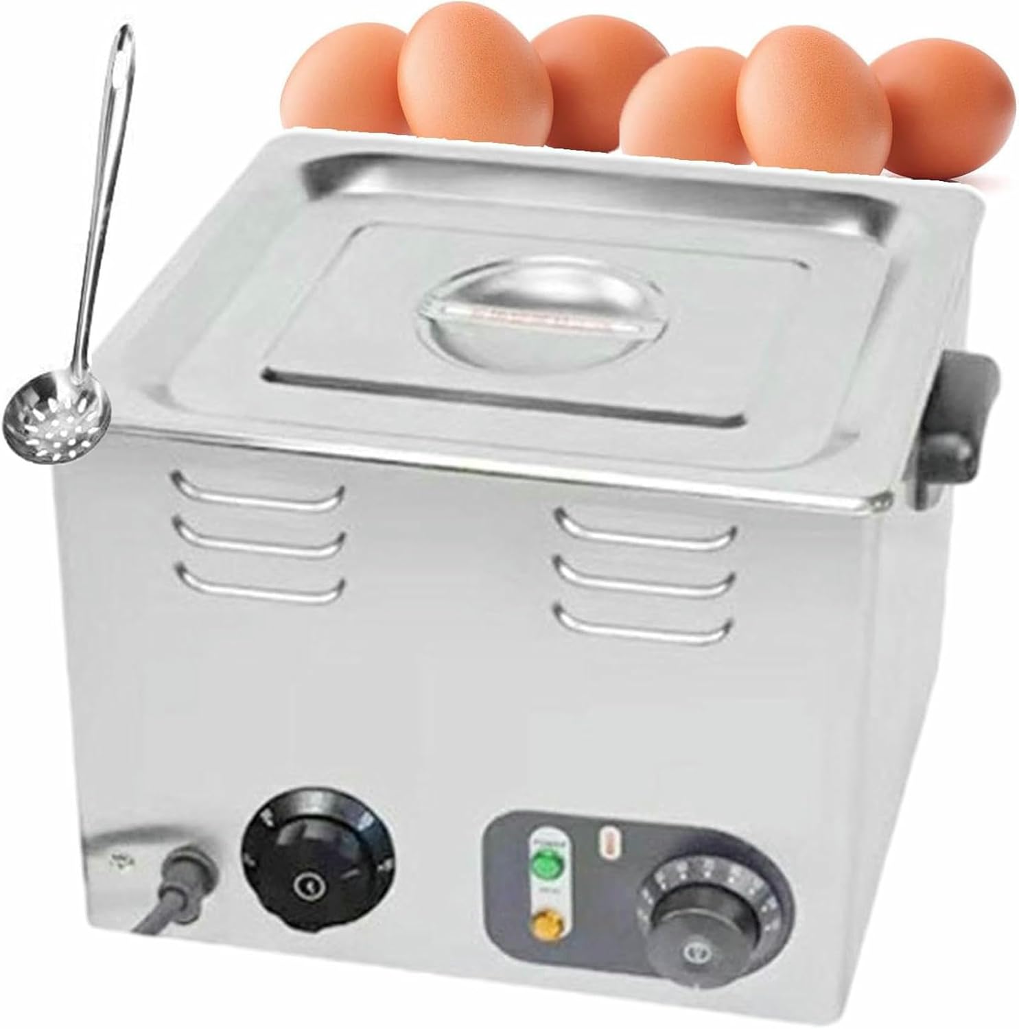 Board Of Electric Waters Eggs (with Strainer) For Rcial And Domestic Commercial Use, Automatic 6 L Egg Scalfer, With Adjustable Time And Temperature From 30 To 110 ° C ~/