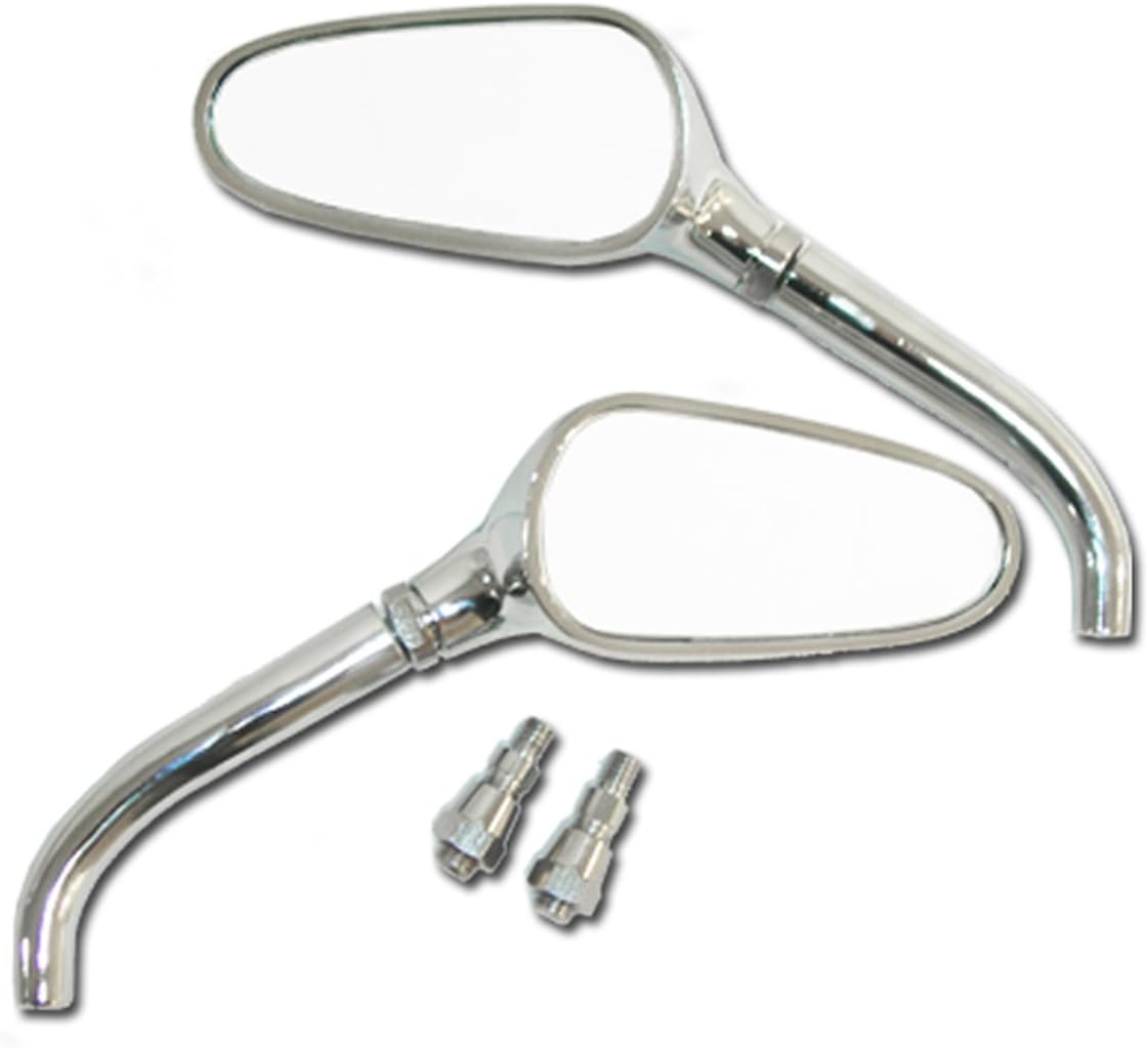 Chrome Billet Golf Club Motorcycle Mirrors Pair for Kawasaki Nomad, Estrella