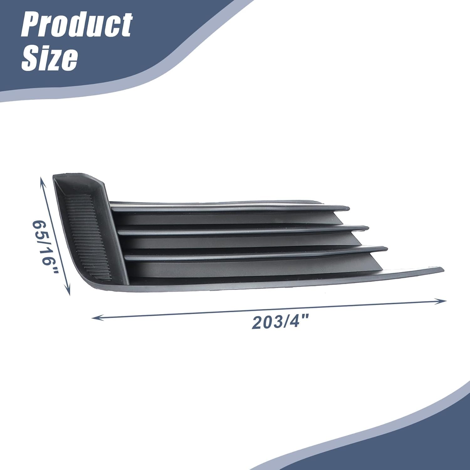 XQSMWF 1 Pair Bumper Grills Lower Front Left and Right Side Fit for Audi A3 S3 2013-2017, Replace 8V58076829B9 8V58076819B9 AU1038141 AU1039141, Front Bumper Fog Lamp Light Grille Cover Bezel Trim - Image 6