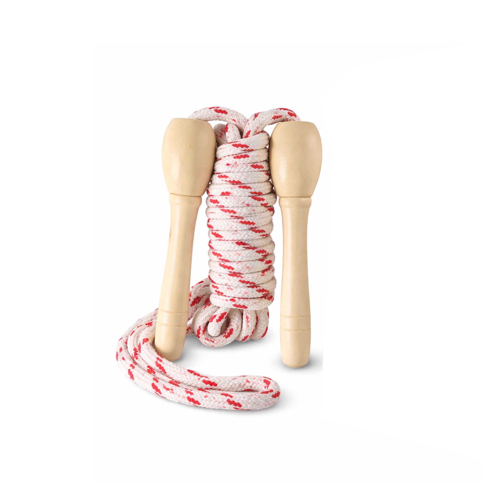 Skipping Ropes for Adults 200cm Long Wooden Handles Comfortable Grip Durable Jump Rope For Fitness Training Gym Outdoor Exercise - (Pack of 1)