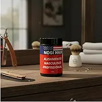 alisante relaxamento capilar americano pasta Masculino Profissional redutor Volume Liso Natural Anti Frizz Cabelo Maciez Controle Volume Uso Profissional Salão Barbeiro Barbershop Forte so seguro sem agressão ardor coceira ótimo custo benefício preço acessível pote grande durabilidade resultado em minutos embalagem prática fragrância suave couro cabeludo saudável