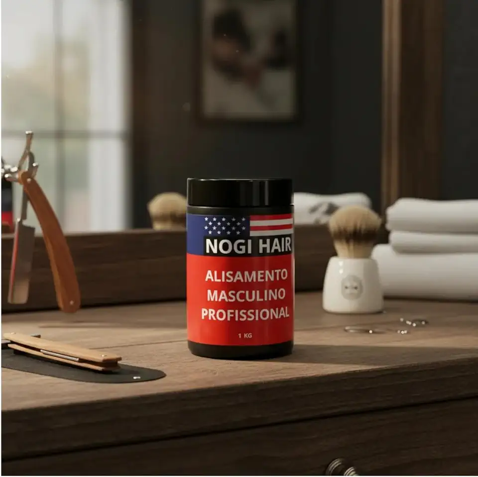 alisante relaxamento capilar americano pasta Masculino Profissional redutor Volume Liso Natural Anti Frizz Cabelo Maciez Controle Volume Uso Profissional Salão Barbeiro Barbershop Forte so seguro sem agressão ardor coceira ótimo custo benefício preço acessível pote grande durabilidade resultado em minutos embalagem prática fragrância suave couro cabeludo saudável
