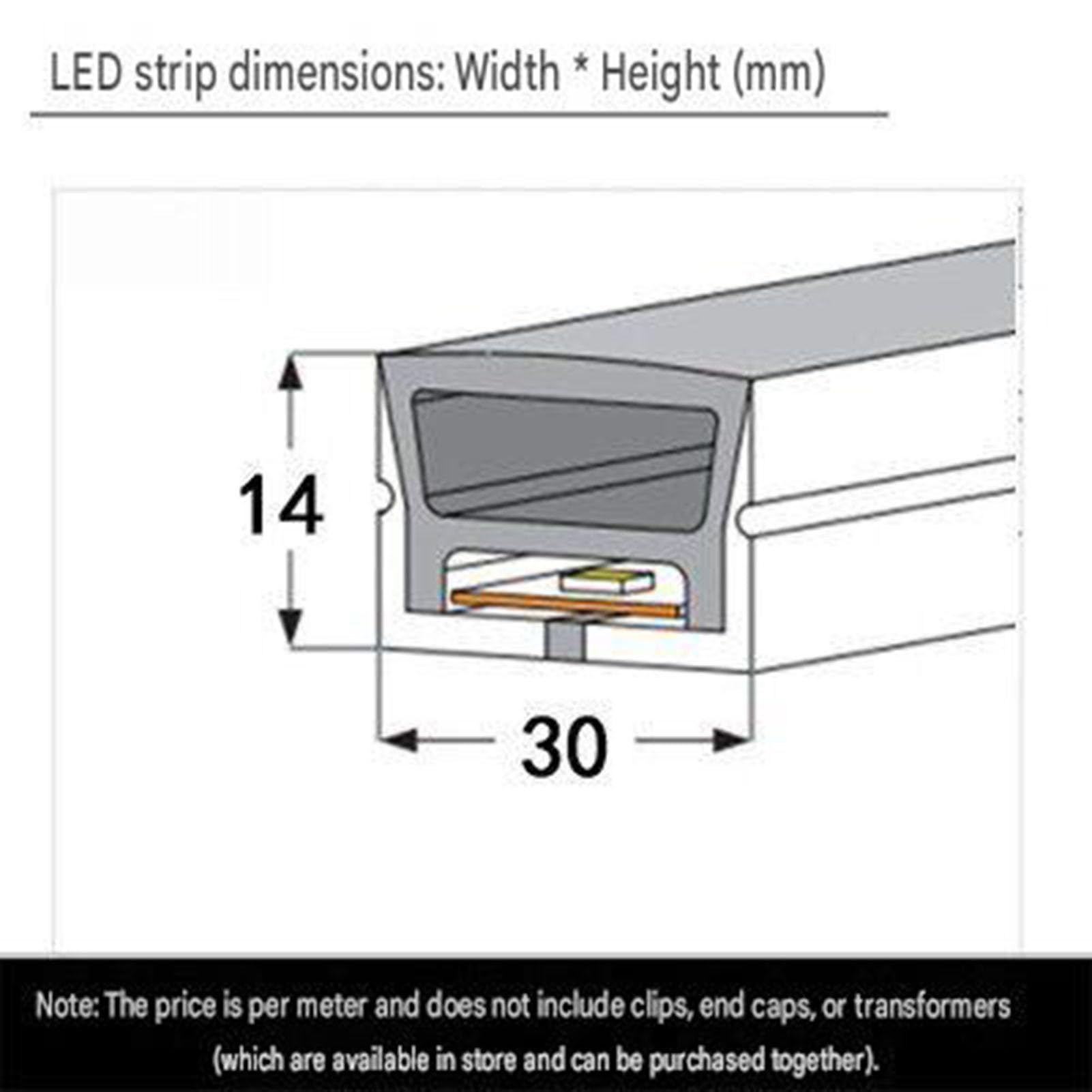 Striscia Luminosa A LED con Tubo A Canale in Silicone, Flessibile Flessibile Trasparente, Le Strisce Luminose Fai-da-Te Devono Passare Attraverso L'illuminazione della Corda, Esterna(5m)