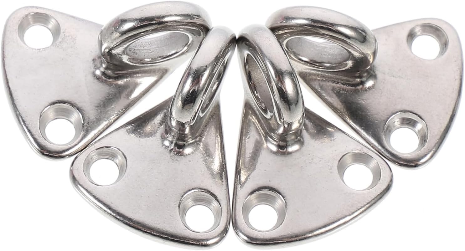 LABRIMP 4pcs Circle Hooks Boat and Yacht Hardware for Hanging Gear Fishing Camping and Home Renovation Weather-Resistant Furniture Hook