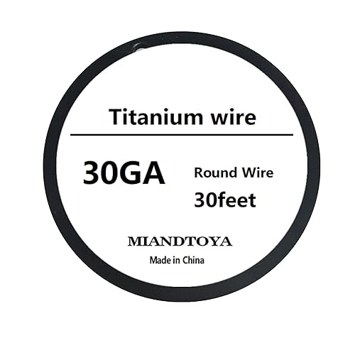Miniatura 4 de Alambre de titanio de 30 pies calibre 30 duro 0.010 in para hacer joyas, manualidades, uso doméstico, alambre de soldadura
