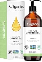Vista 10 de Cliganic Aceite puro de vitamina E para piel, cicatrices, cabello y cara, 30,000 UI, verificado sin OMG D-alfa tocoferol natural