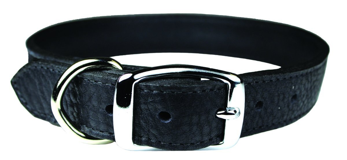 Collier pour chien en cuir noir Omni Pet 6268-BK22 Luxe, confort élégant