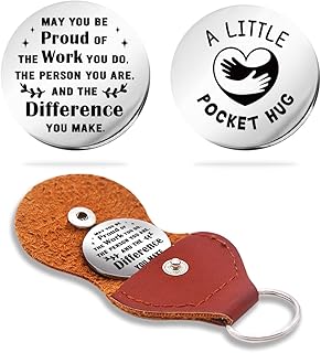 Boss Coworker Work Bestie Appreciation Birthday Retirement Leaving Going Away Pocket Hug Token Gifts for Men Women