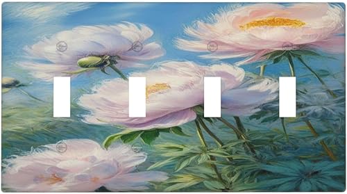 Vista 110 de Decorativo Arte Interruptor de Luz Cubiertas de Pintura al óleo Estilo Flores Placa de Pared de Interruptor de Interruptor Decorativo Placa