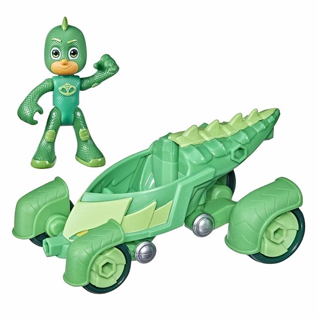 Foto 2 de 4 de PJ MASKS Gekko-Mobile Preschool Toy, Gekko Car with Gekko Action Figure for Kids Ages 3 and Up